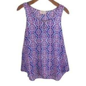 EVERLY Sleeveless Geometric Aztec Blouse Size Medium